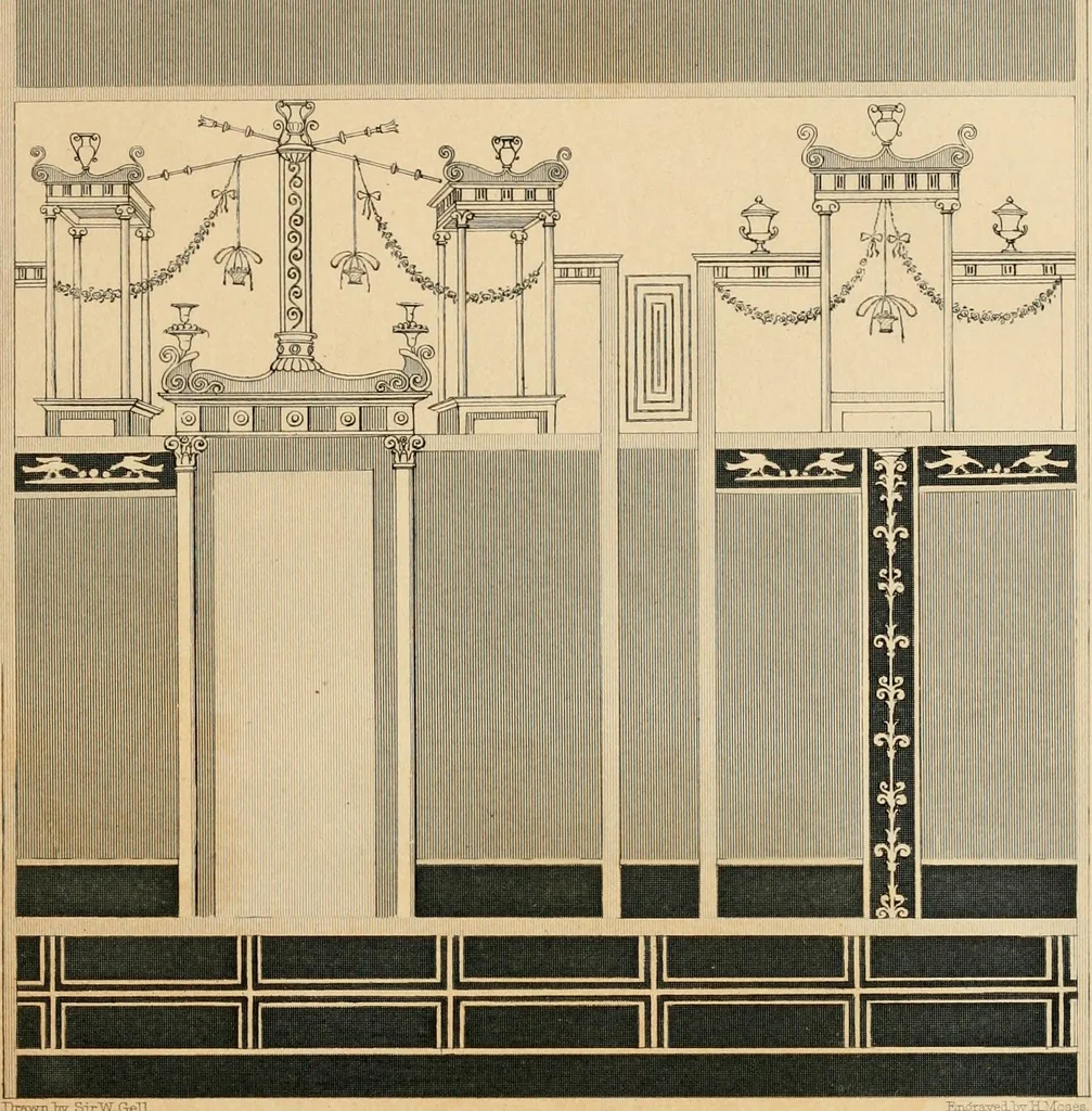 An illustration from Pompeiana : the topography, edifices and ornaments of Pompeii : the result of excavations since 1819, 1835, leaf 92