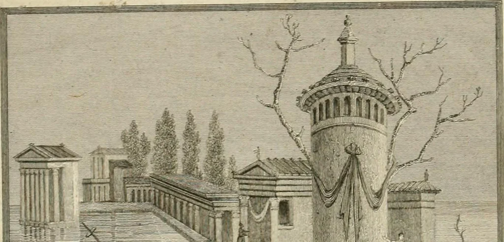 An illustration from Pompeiana : the topography, edifices and ornaments of Pompeii : the result of excavations since 1819, 1832, leaf 105
