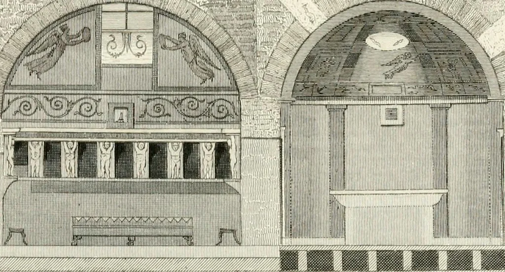 An illustration from Pompeiana : the topography, edifices and ornaments of Pompeii : the result of excavations since 1819, 1832, leaf 188