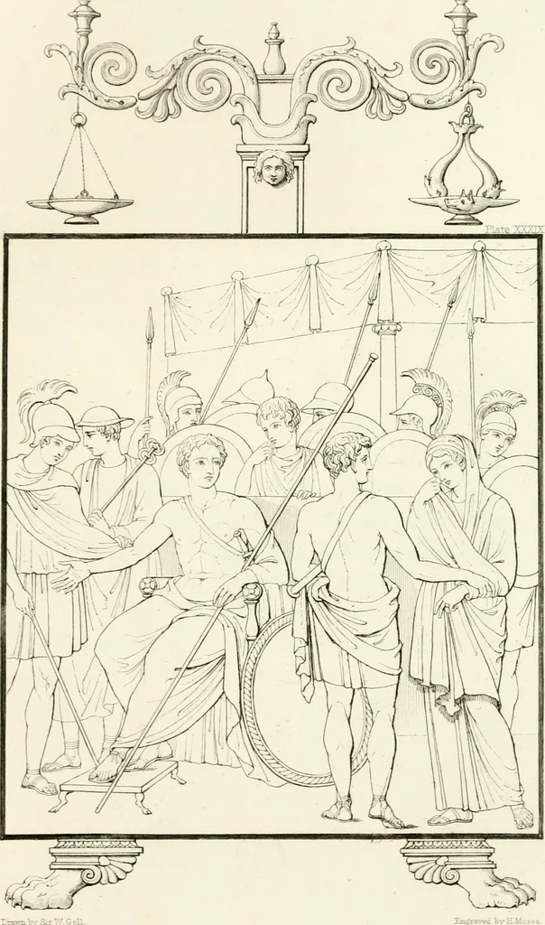An illustration from Pompeiana : the topography, edifices and ornaments of Pompeii : the result of excavations since 1819, 1832, leaf 244