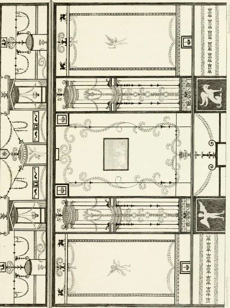 An illustration from Pompeiana : the topography, edifices and ornaments of Pompeii : the result of excavations since 1819, 1832, leaf 44