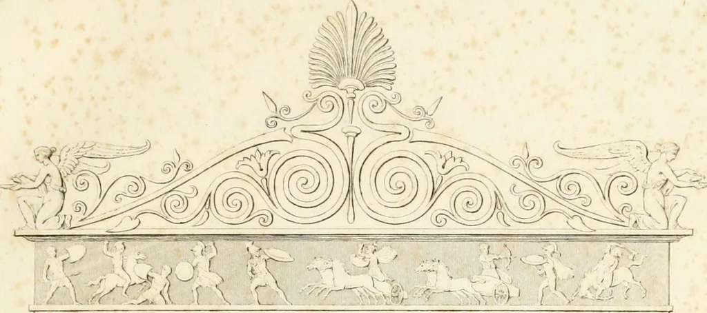An illustration from Pompeiana : the topography, edifices and ornaments of Pompeii : the result of excavations since 1819, 1832, leaf 6