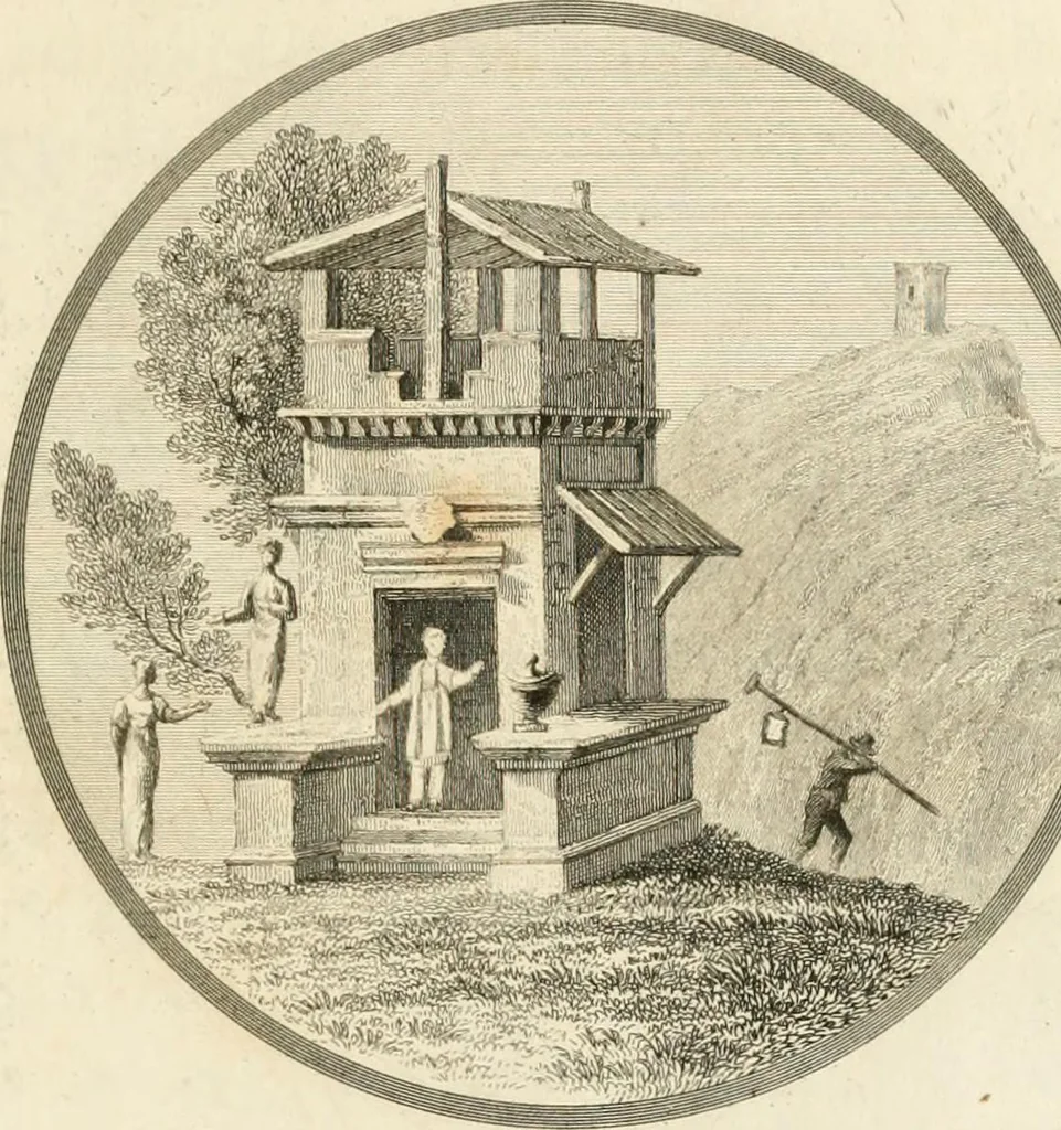 An illustration from Pompeiana : the topography, edifices and ornaments of Pompeii : the result of excavations since 1819, 1832, leaf 80