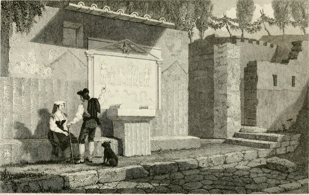 An illustration from Pompeiana : the topography, edifices and ornaments of Pompeii : the result of excavations since 1819, 1832, leaf 92