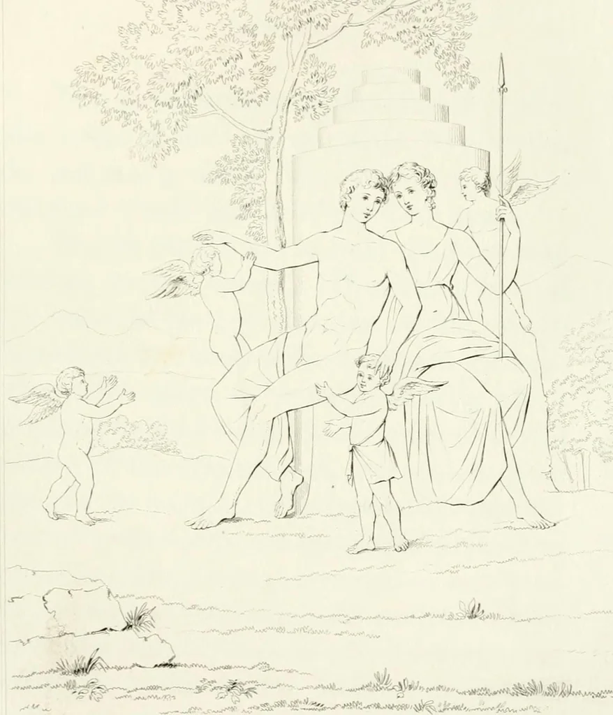 An illustration from Pompeiana : the topography, edifices and ornaments of Pompeii : the result of excavations since 1819, 1832, leaf 104