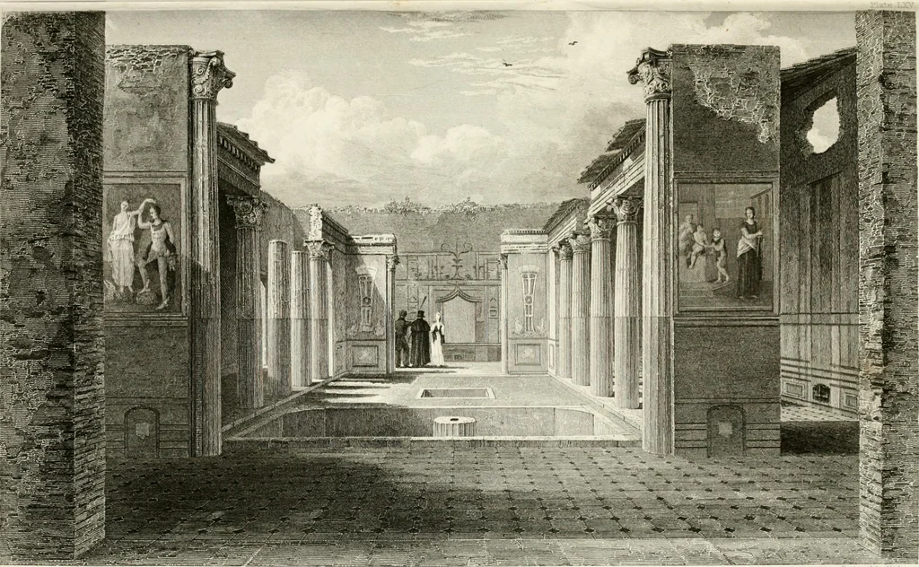 An illustration from Pompeiana : the topography, edifices and ornaments of Pompeii : the result of excavations since 1819, 1832, leaf 46