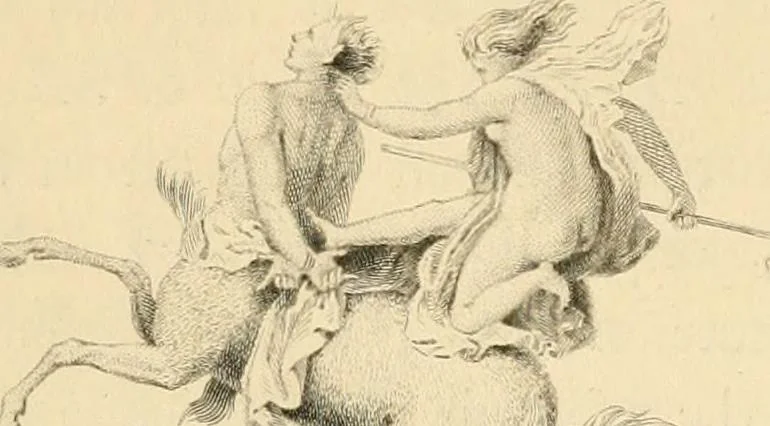 An illustration from Pompeiana : the topography, edifices, and ornaments of Pompeii, 1852, leaf 100