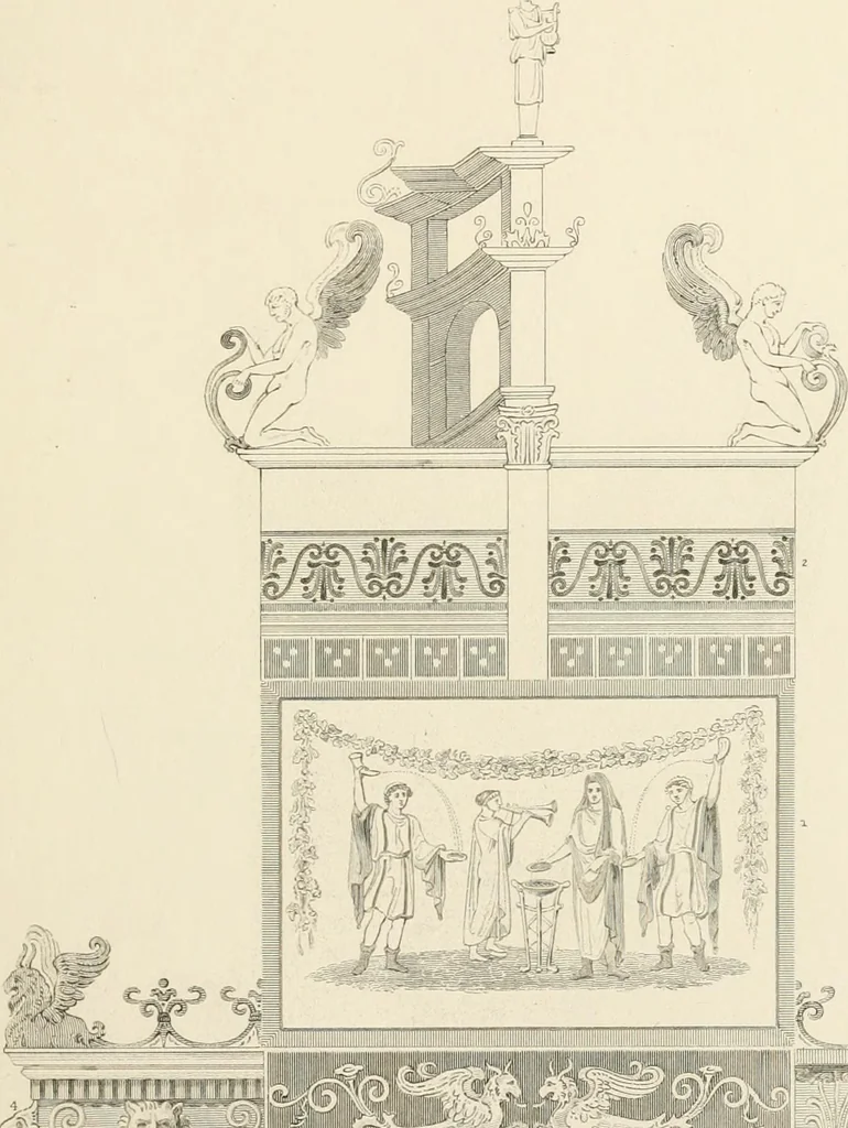 An illustration from Pompeiana : the topography, edifices, and ornaments of Pompeii, 1852, leaf 224