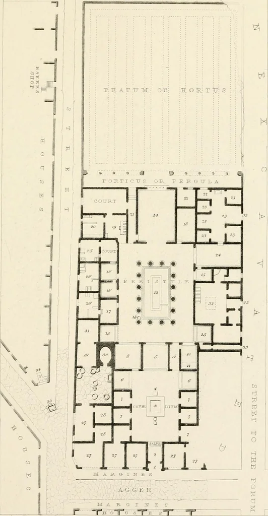 An illustration from Pompeiana : the topography, edifices, and ornaments of Pompeii, 1852, leaf 232