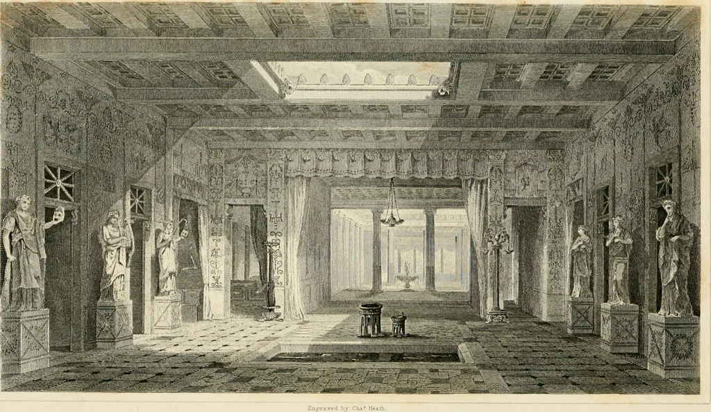 An illustration from Pompeiana : the topography, edifices, and ornaments of Pompeii, 1852, leaf 245