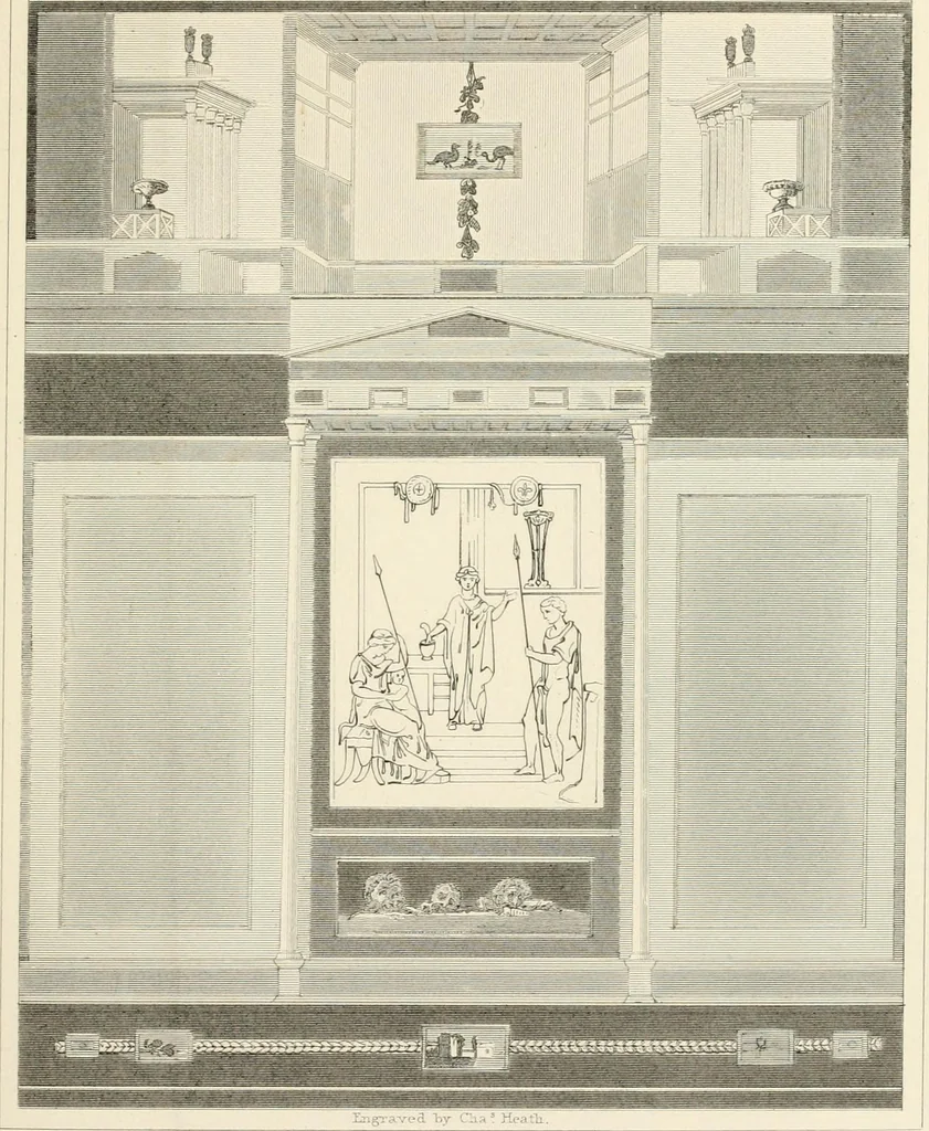 An illustration from Pompeiana : the topography, edifices, and ornaments of Pompeii, 1852, leaf 256