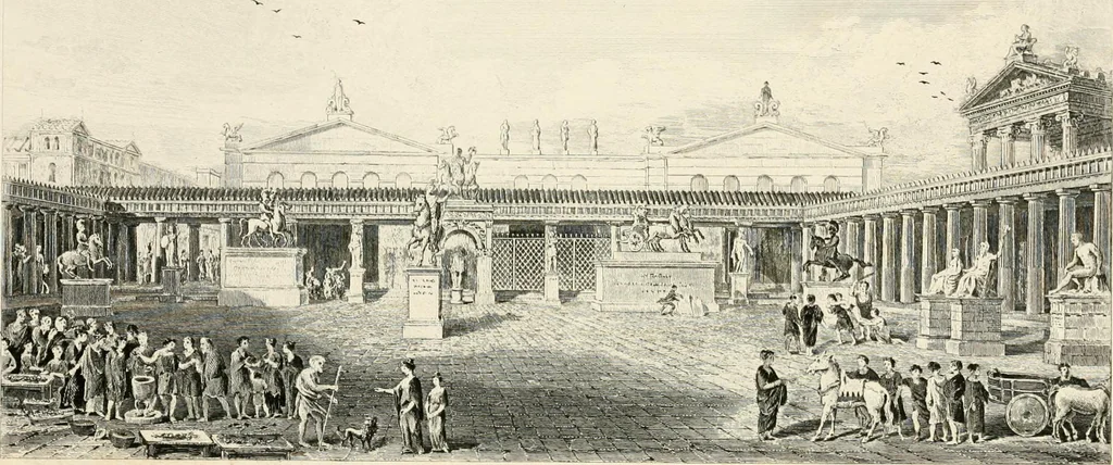 An illustration from Pompeiana : the topography, edifices, and ornaments of Pompeii, 1852, leaf 296