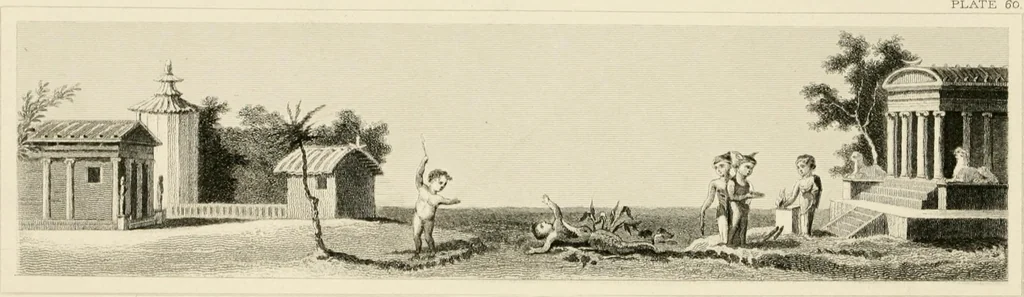 An illustration from Pompeiana : the topography, edifices, and ornaments of Pompeii, 1852, leaf 325