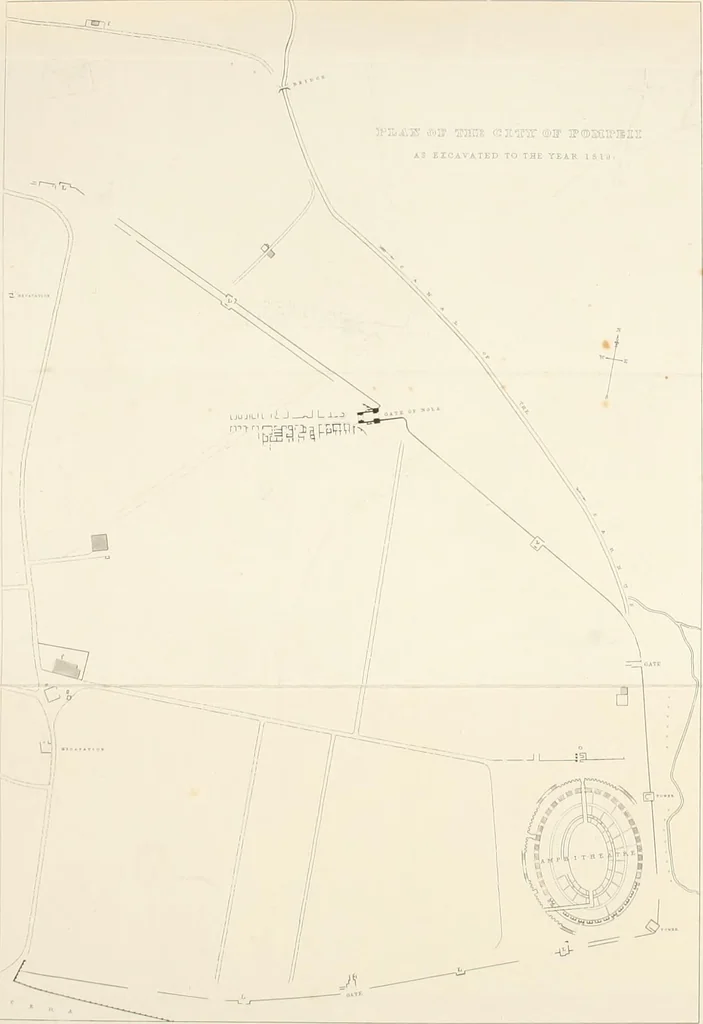 An illustration from Pompeiana : the topography, edifices, and ornaments of Pompeii, 1852, leaf 33