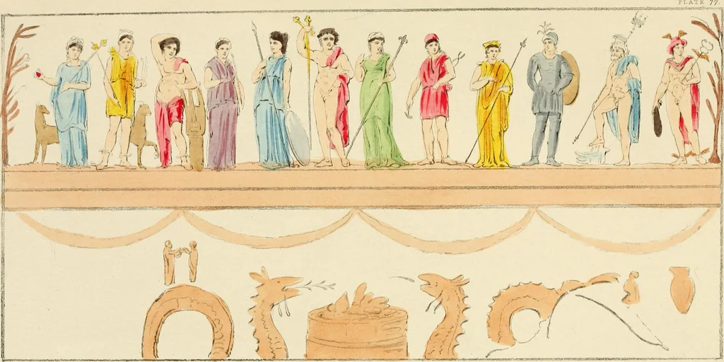 An illustration from Pompeiana : the topography, edifices, and ornaments of Pompeii, 1852, leaf 384