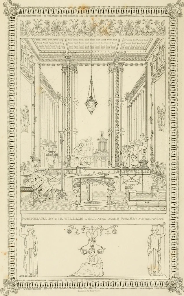 An illustration from Pompeiana : the topography, edifices, and ornaments of Pompeii, 1852, leaf 7