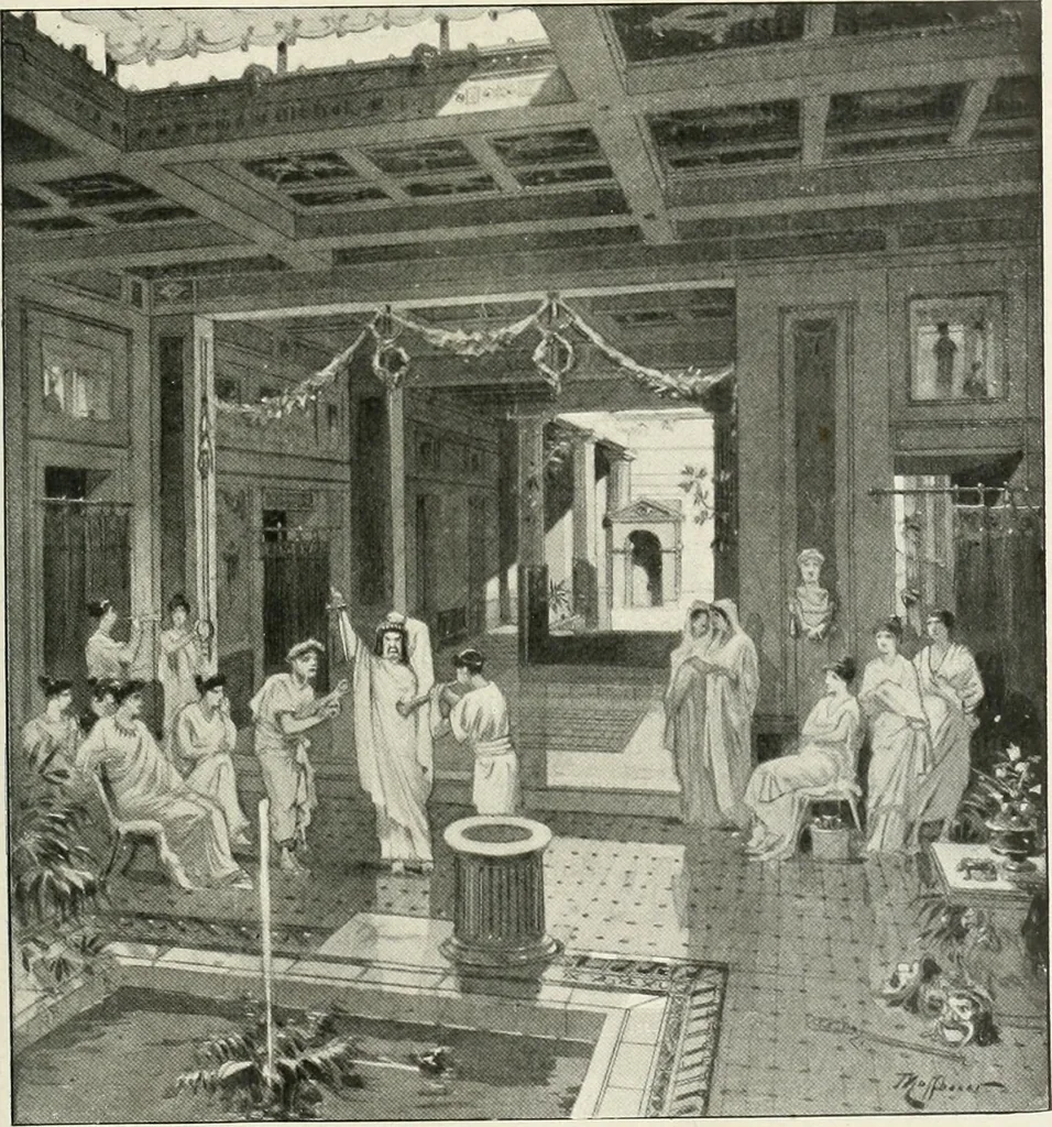 An illustration from Pompéi : histoire-vie privée, 1910, leaf 112
