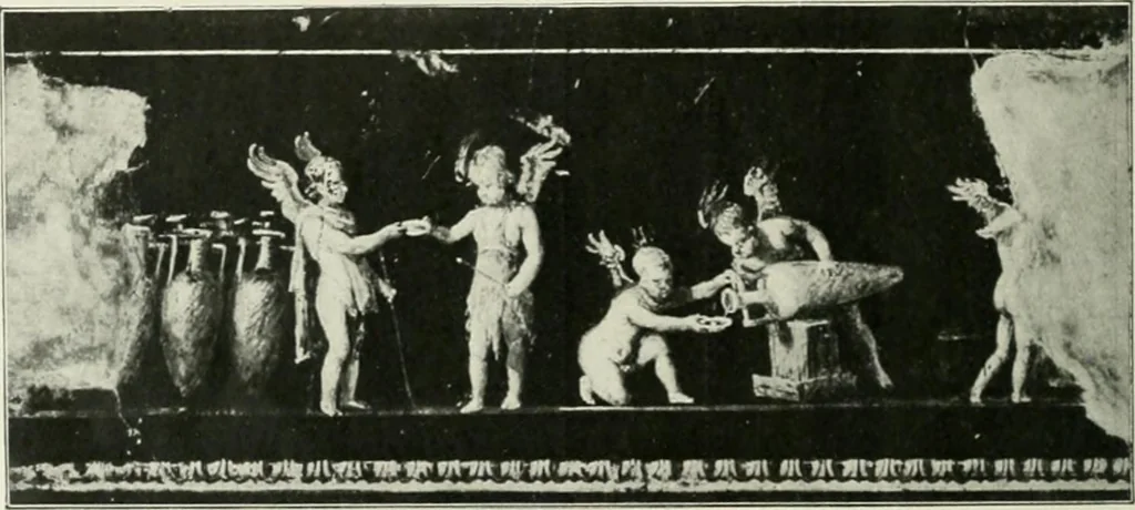 An illustration from Pompéi : histoire-vie privée, 1910, leaf 137