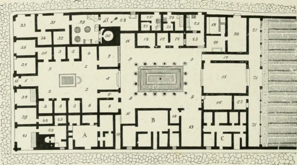 An illustration from Pompéi : histoire-vie privée, 1910, leaf 59