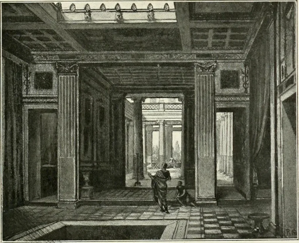 An illustration from Pompéi : histoire-vie privée, 1910, leaf 60