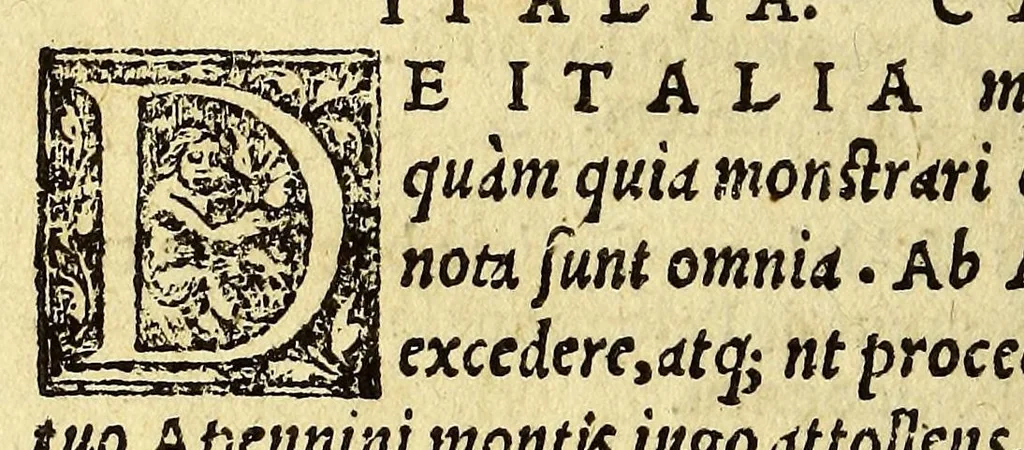 An illustration from Pomponii Melae De situ orbis libri tres. : cum annotationibus Petri Ioannis Oliuarij Valentini, Christianiss. Reginæ Francorum in literis alumni, uiri in Geogaphia eruditissimi. Index præterea locupletissimus in fine operis adiectus, 1551, leaf 70