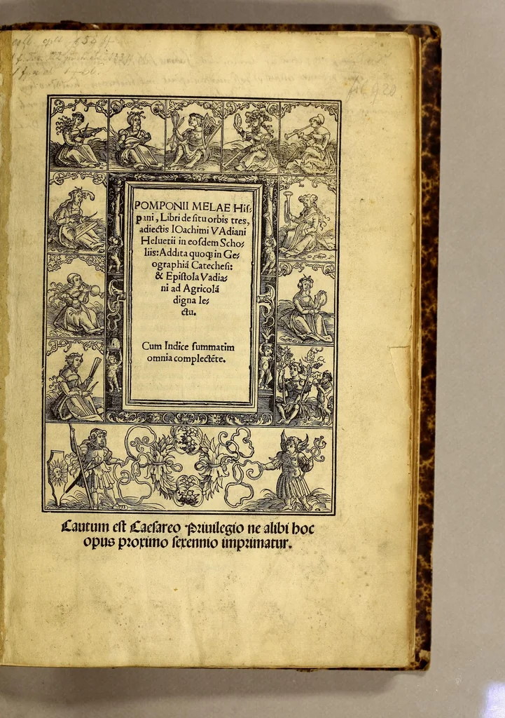 An illustration from Pomponii Melae Hispani, Libri de situ orbis tres, : adiectis Ioachimi Vadiani Heluetii in eosdem scholiis: addita quoq[ue] in geographia[m] catechesi: [et] epistola Vadiani ad Agricola[m] digna lectu. Cum indice summatim omnia complecte[n]te, 1518, leaf 7
