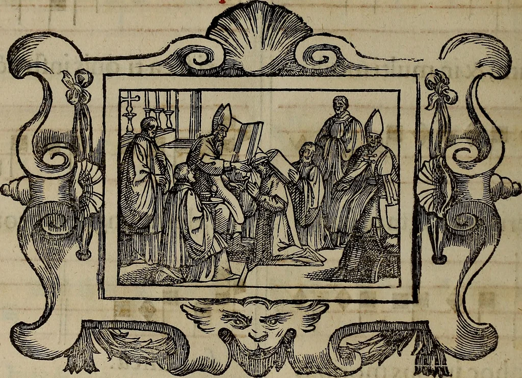 An illustration from Pontificale romanvm Clementis VIII primum : posteà uerò Vrbani VIII ; auctoritate recognitum ; cum figuris, 1683, leaf 101