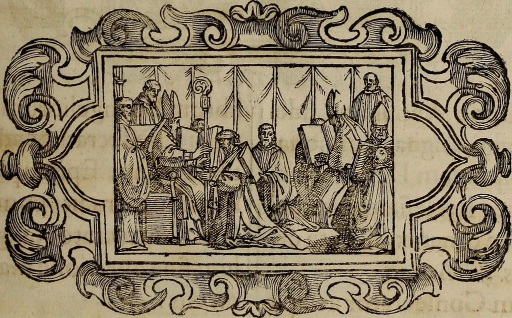 An illustration from Pontificale romanvm Clementis VIII primum : posteà uerò Vrbani VIII ; auctoritate recognitum ; cum figuris, 1683, leaf 110