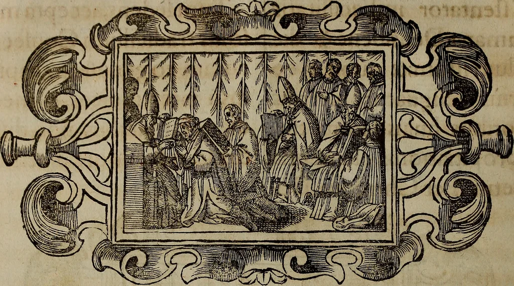 An illustration from Pontificale romanvm Clementis VIII primum : posteà uerò Vrbani VIII ; auctoritate recognitum ; cum figuris, 1683, leaf 111