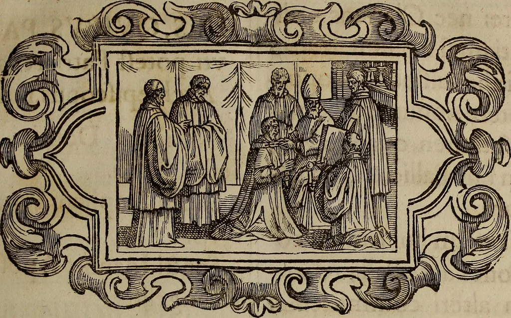 An illustration from Pontificale romanvm Clementis VIII primum : posteà uerò Vrbani VIII ; auctoritate recognitum ; cum figuris, 1683, leaf 124