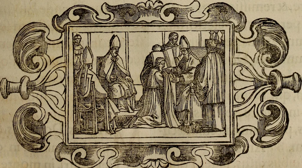 An illustration from Pontificale romanvm Clementis VIII primum : posteà uerò Vrbani VIII ; auctoritate recognitum ; cum figuris, 1683, leaf 130