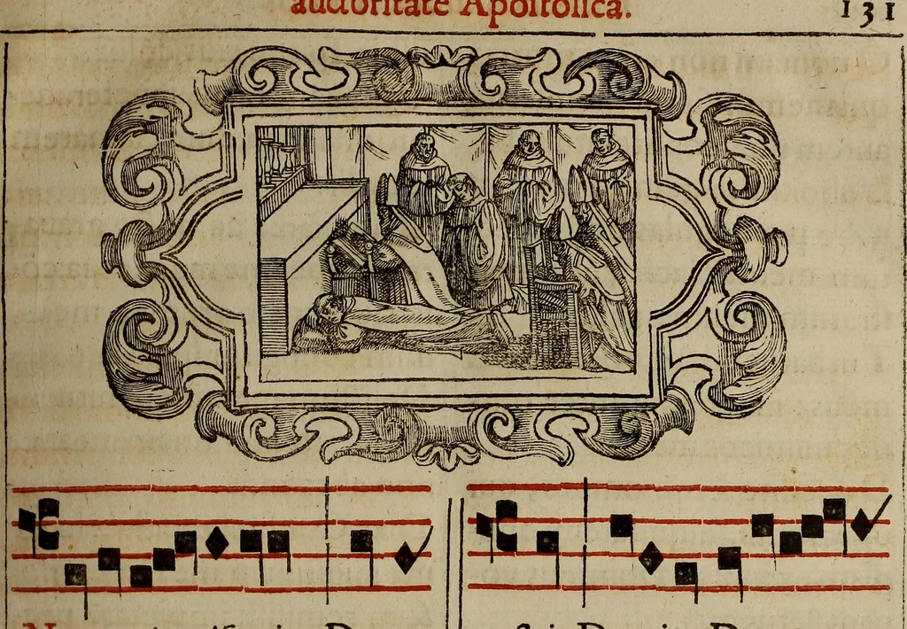 An illustration from Pontificale romanvm Clementis VIII primum : posteà uerò Vrbani VIII ; auctoritate recognitum ; cum figuris, 1683, leaf 142