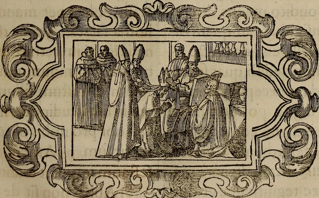 An illustration from Pontificale romanvm Clementis VIII primum : posteà uerò Vrbani VIII ; auctoritate recognitum ; cum figuris, 1683, leaf 162