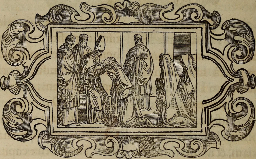 An illustration from Pontificale romanvm Clementis VIII primum : posteà uerò Vrbani VIII ; auctoritate recognitum ; cum figuris, 1683, leaf 183