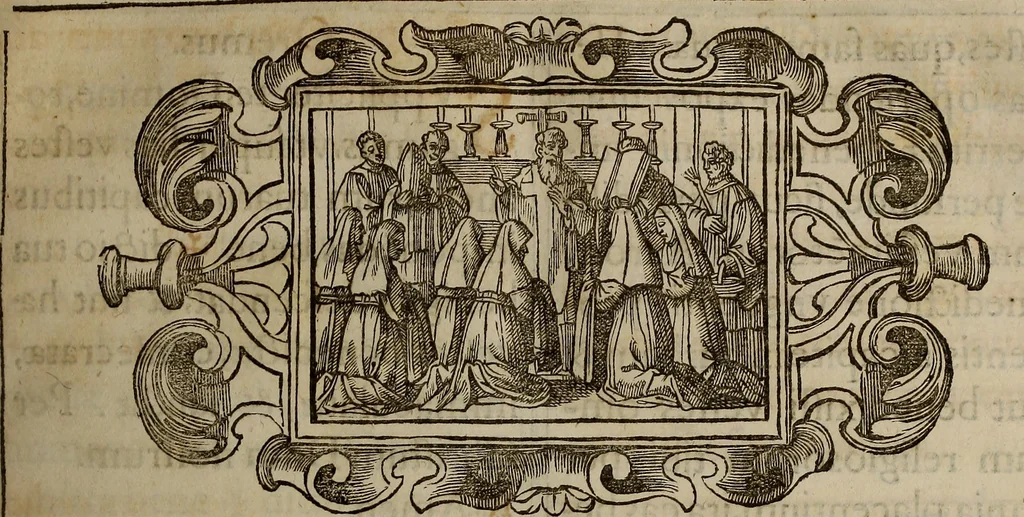 An illustration from Pontificale romanvm Clementis VIII primum : posteà uerò Vrbani VIII ; auctoritate recognitum ; cum figuris, 1683, leaf 192