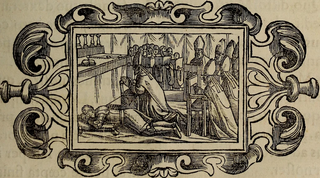 An illustration from Pontificale romanvm Clementis VIII primum : posteà uerò Vrbani VIII ; auctoritate recognitum ; cum figuris, 1683, leaf 226