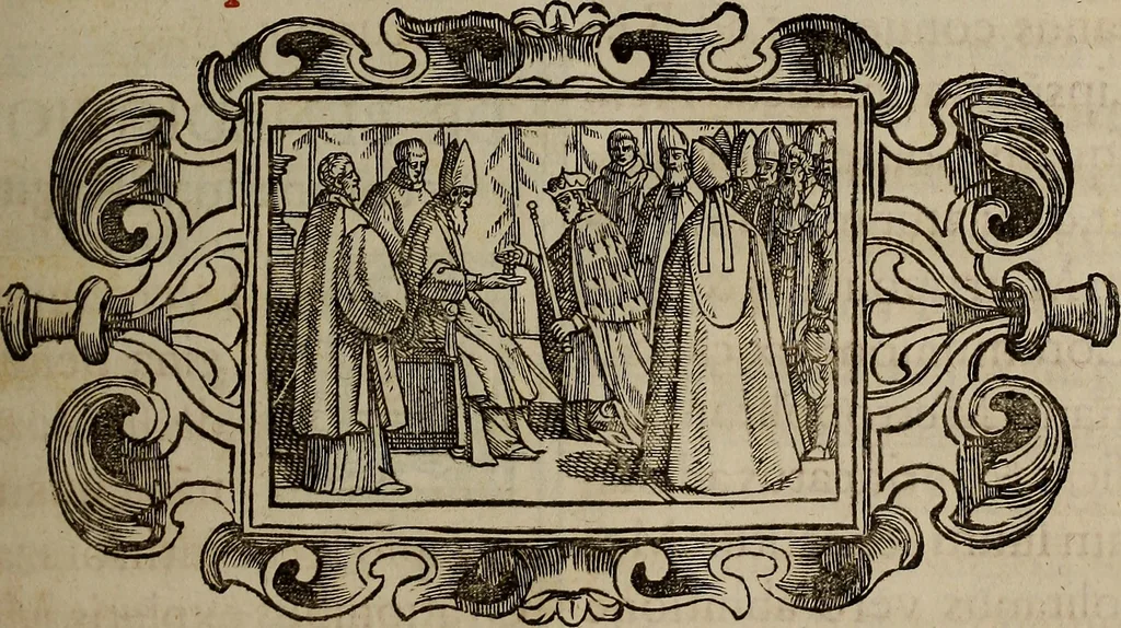 An illustration from Pontificale romanvm Clementis VIII primum : posteà uerò Vrbani VIII ; auctoritate recognitum ; cum figuris, 1683, leaf 236