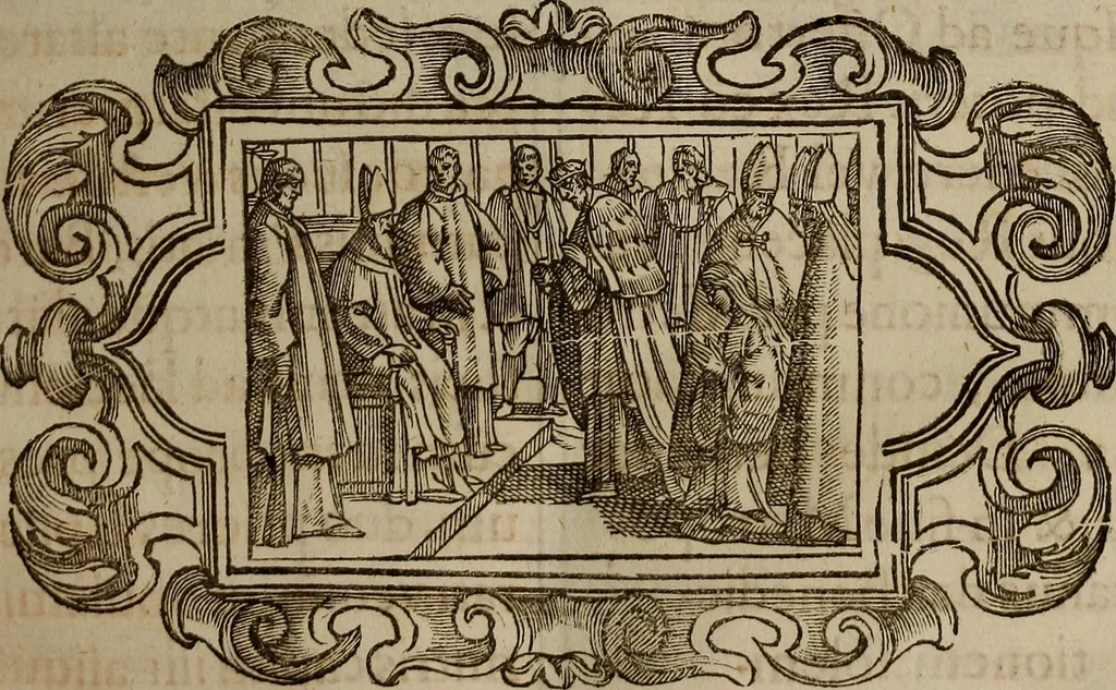 An illustration from Pontificale romanvm Clementis VIII primum : posteà uerò Vrbani VIII ; auctoritate recognitum ; cum figuris, 1683, leaf 248