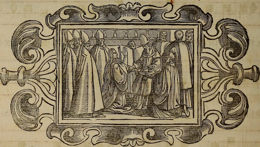 An illustration from Pontificale romanvm Clementis VIII primum : posteà uerò Vrbani VIII ; auctoritate recognitum ; cum figuris, 1683, leaf 259