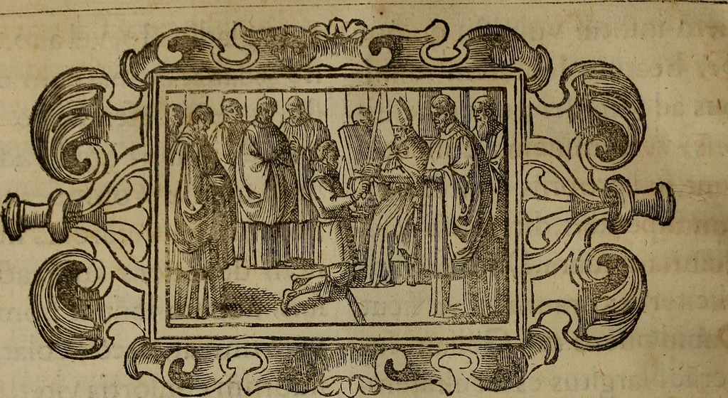 An illustration from Pontificale romanvm Clementis VIII primum : posteà uerò Vrbani VIII ; auctoritate recognitum ; cum figuris, 1683, leaf 269