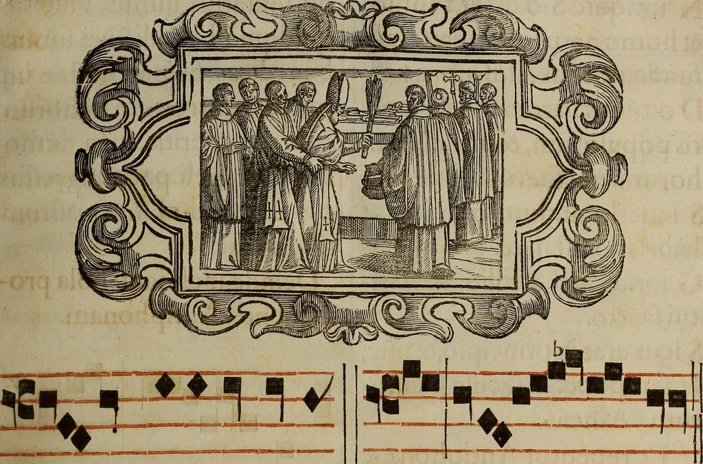 An illustration from Pontificale romanvm Clementis VIII primum : posteà uerò Vrbani VIII ; auctoritate recognitum ; cum figuris, 1683, leaf 282