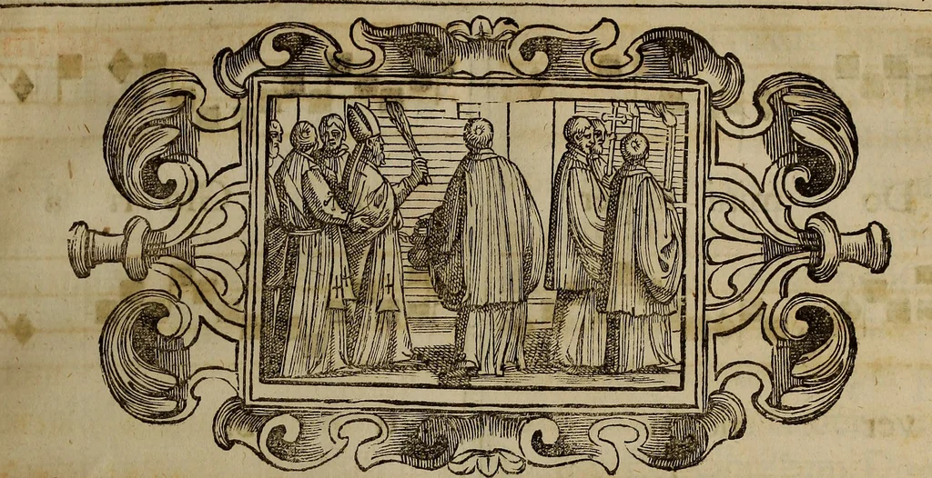 An illustration from Pontificale romanvm Clementis VIII primum : posteà uerò Vrbani VIII ; auctoritate recognitum ; cum figuris, 1683, leaf 290