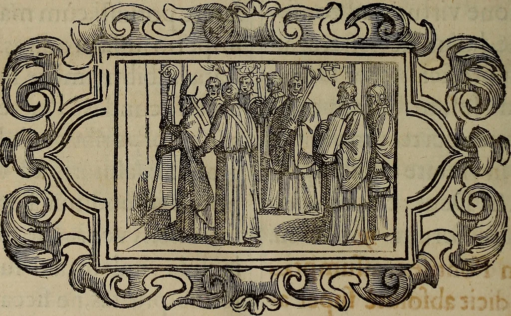 An illustration from Pontificale romanvm Clementis VIII primum : posteà uerò Vrbani VIII ; auctoritate recognitum ; cum figuris, 1683, leaf 309
