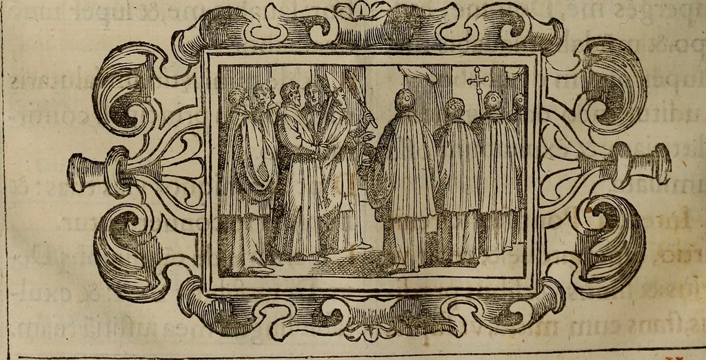 An illustration from Pontificale romanvm Clementis VIII primum : posteà uerò Vrbani VIII ; auctoritate recognitum ; cum figuris, 1683, leaf 315