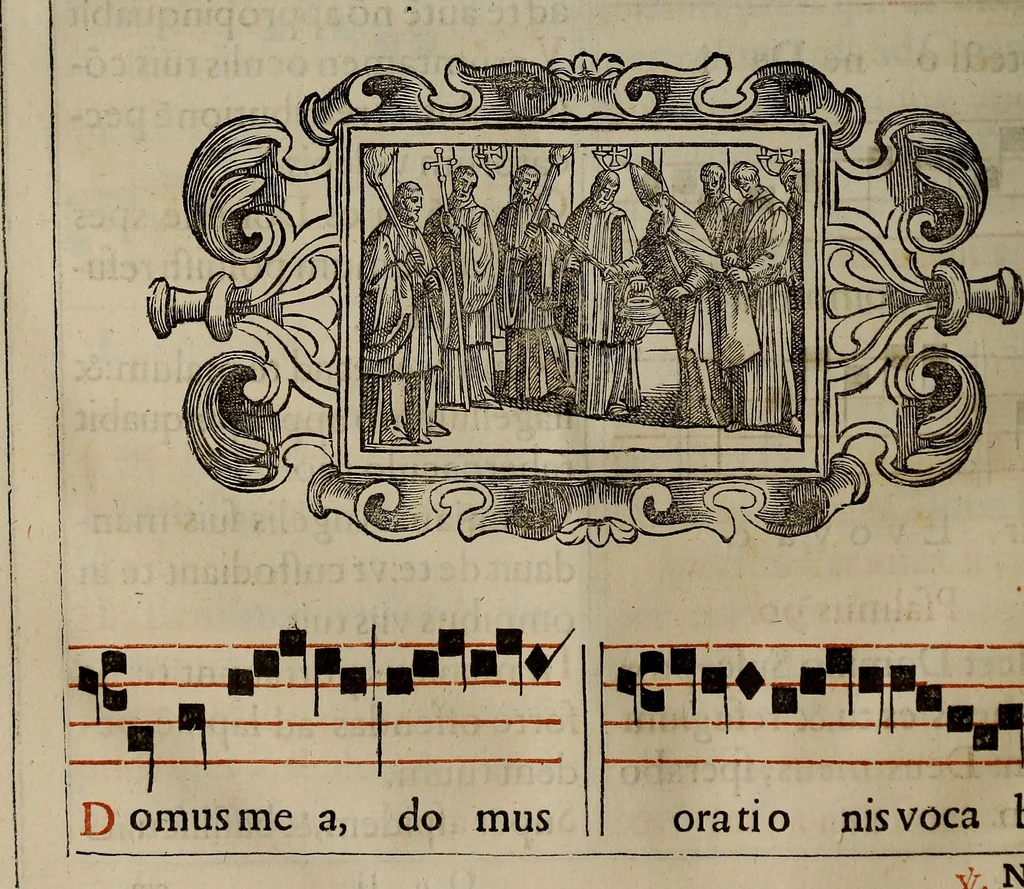 An illustration from Pontificale romanvm Clementis VIII primum : posteà uerò Vrbani VIII ; auctoritate recognitum ; cum figuris, 1683, leaf 319