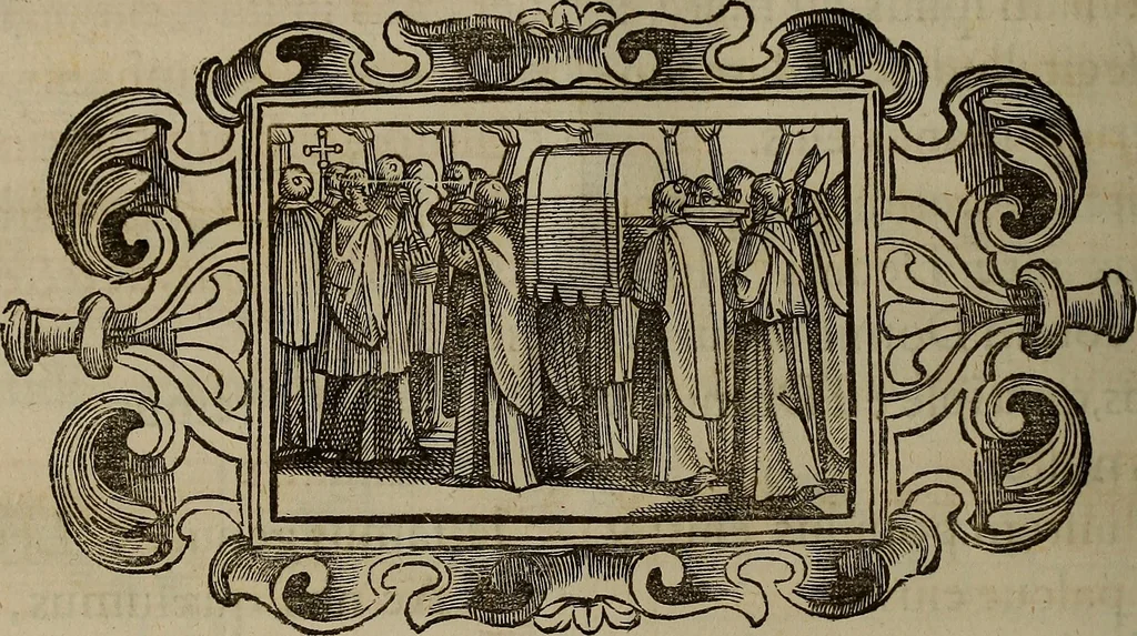 An illustration from Pontificale romanvm Clementis VIII primum : posteà uerò Vrbani VIII ; auctoritate recognitum ; cum figuris, 1683, leaf 333