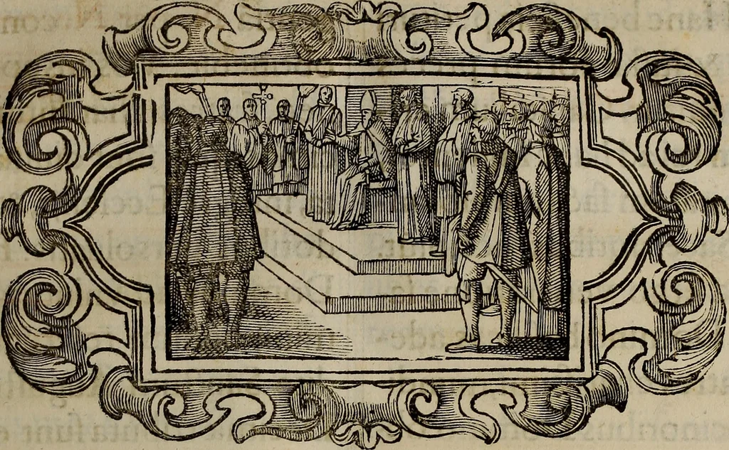 An illustration from Pontificale romanvm Clementis VIII primum : posteà uerò Vrbani VIII ; auctoritate recognitum ; cum figuris, 1683, leaf 336