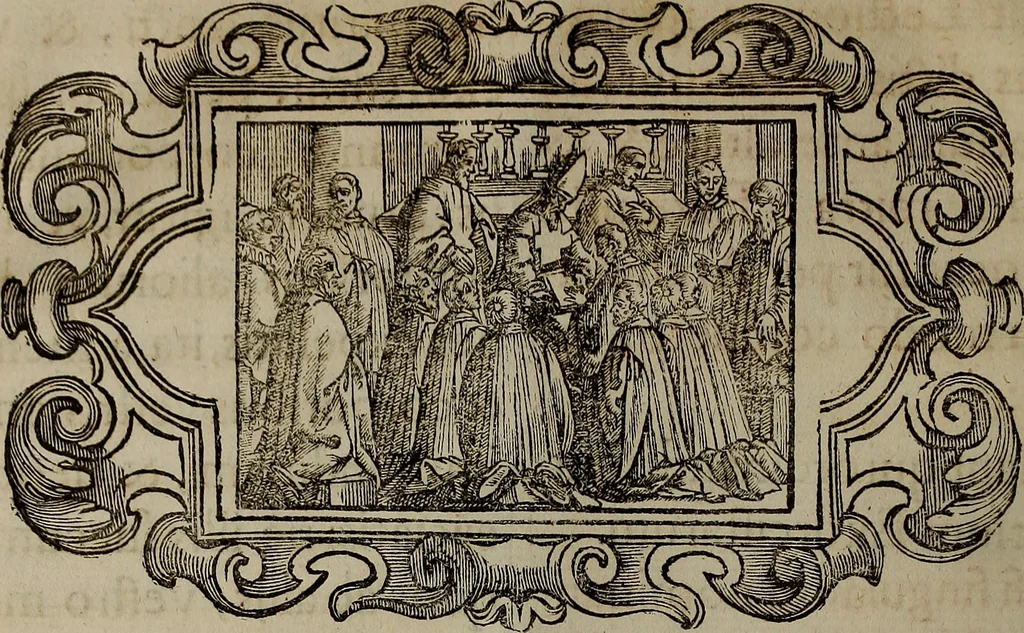 An illustration from Pontificale romanvm Clementis VIII primum : posteà uerò Vrbani VIII ; auctoritate recognitum ; cum figuris, 1683, leaf 35