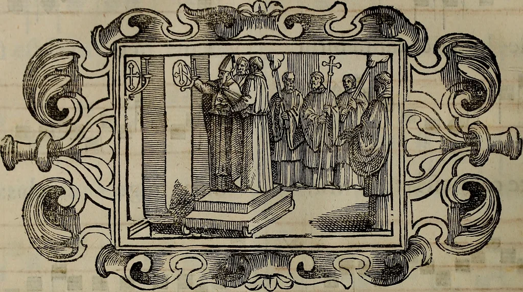 An illustration from Pontificale romanvm Clementis VIII primum : posteà uerò Vrbani VIII ; auctoritate recognitum ; cum figuris, 1683, leaf 365