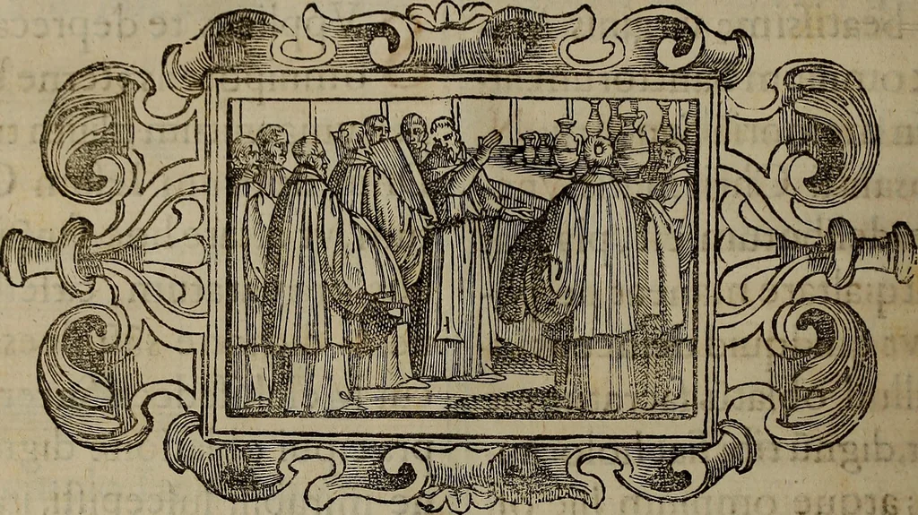 An illustration from Pontificale romanvm Clementis VIII primum : posteà uerò Vrbani VIII ; auctoritate recognitum ; cum figuris, 1683, leaf 377